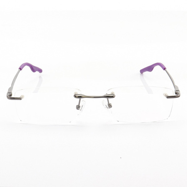 Armação de Óculos Retangular Flutuante Sem Aro Wingback Roxo